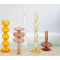 Elegant colored Glass Candlestick Holder